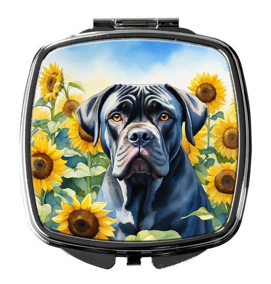 Cane Corso in Sunflowers Compact Mirror
