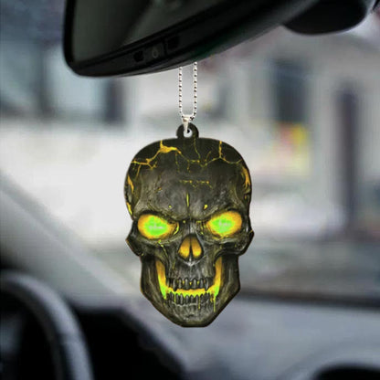 Halloween Skull Car Pendant Acrylic Flat Ornament
