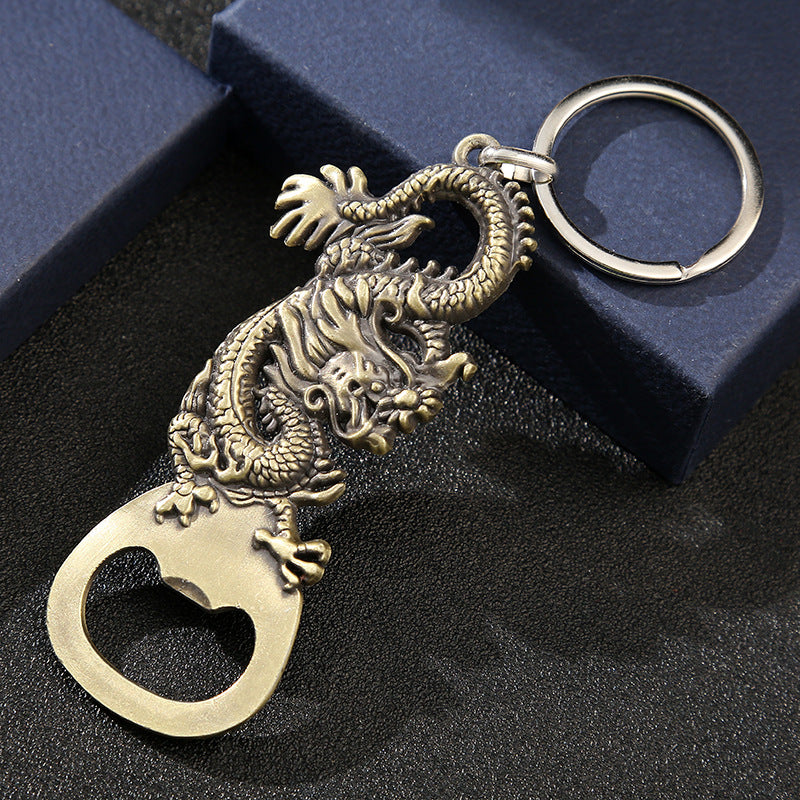 Color Steel Keychain Dragon Bottle Opener