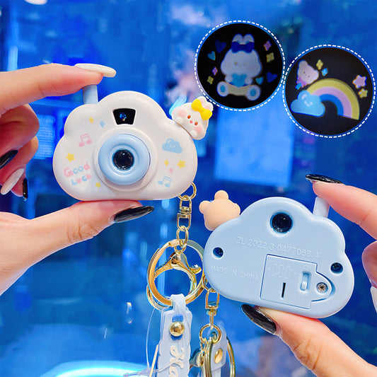 Home Minimalist Cloud Projection Camera Keychain Charm