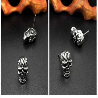 Skull Ghost Head Stud Earrings