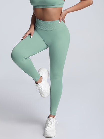 Seamless Women Soft Hue Hidden Scrunch Butt Workout Leggings For Women