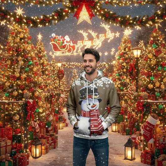 Christmas Snowman Personalized Printed Sweater