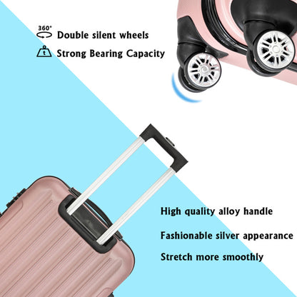 Vertical 3-in-1 Spinner Wheel With Handle Trolley Box 20in 24in 28in ABS Aluminum Alloy Fashion Color - Rose Gold
