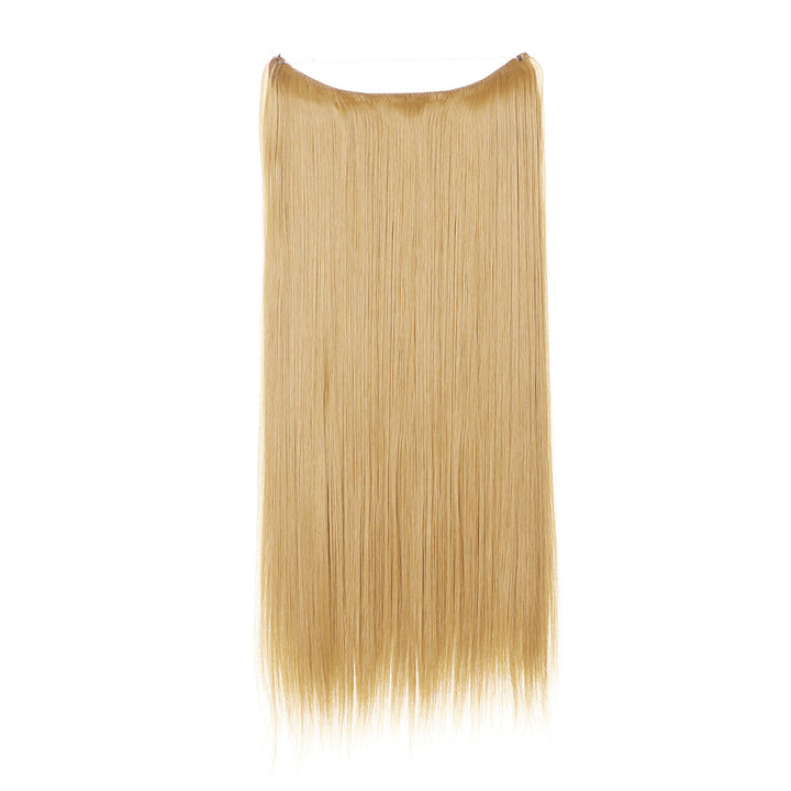 Women's straight one-piece hair extension, honey blonde with smooth lighter ends