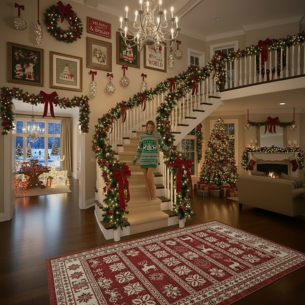 Christmas Elk Long Sleeve Knitted Sweater