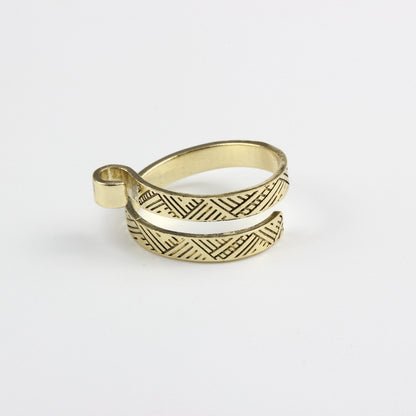 Accessories Creative Opening Knitting  Ring, Personality Crochet With Thread Ring Yarn