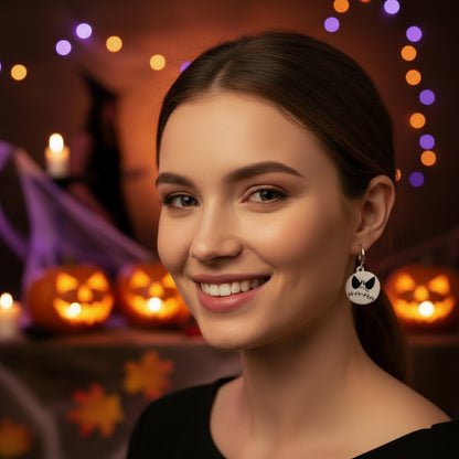 Halloween Funny Earrings Female Personality Ghost Pumpkin Bat Cartoon