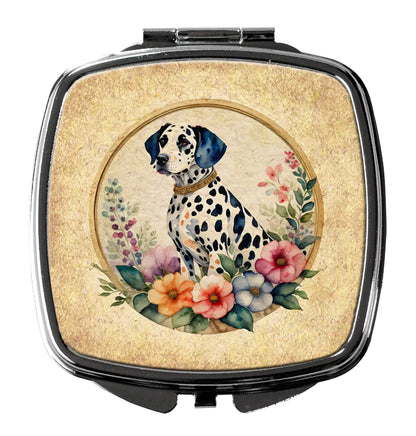 Dalmatian and Flowers Compact Mirror