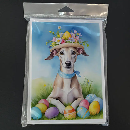 Whippet Easter Egg Hunt Greeting Cards Pack of 8