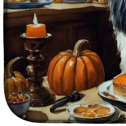 Havanese Fall Kitchen Pumpkins Dish Drying Mat