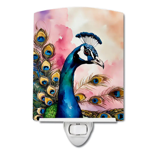 Peacock Ceramic Night Light