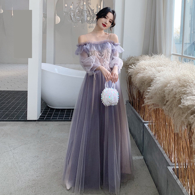 Xianqi Slim And Thin Sisters Queen's Bridesmaid Dress