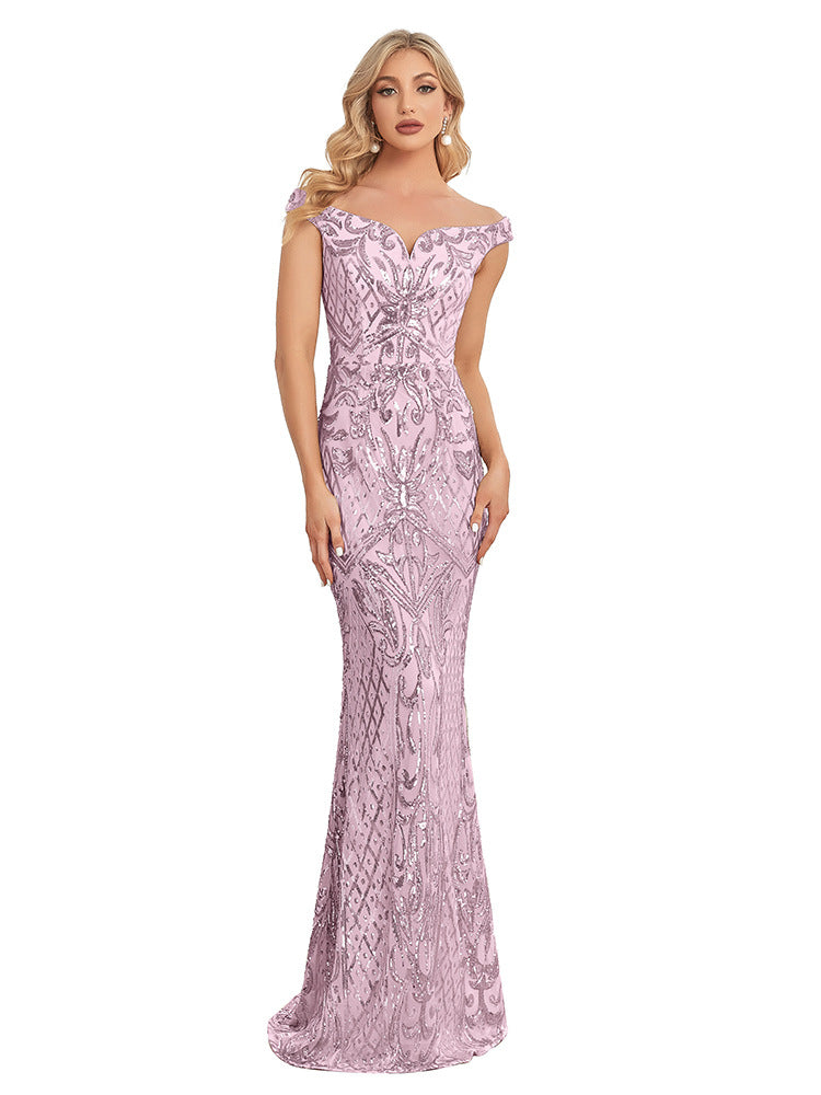 Slim Elastic Fishtail Banquet Evening Dress
