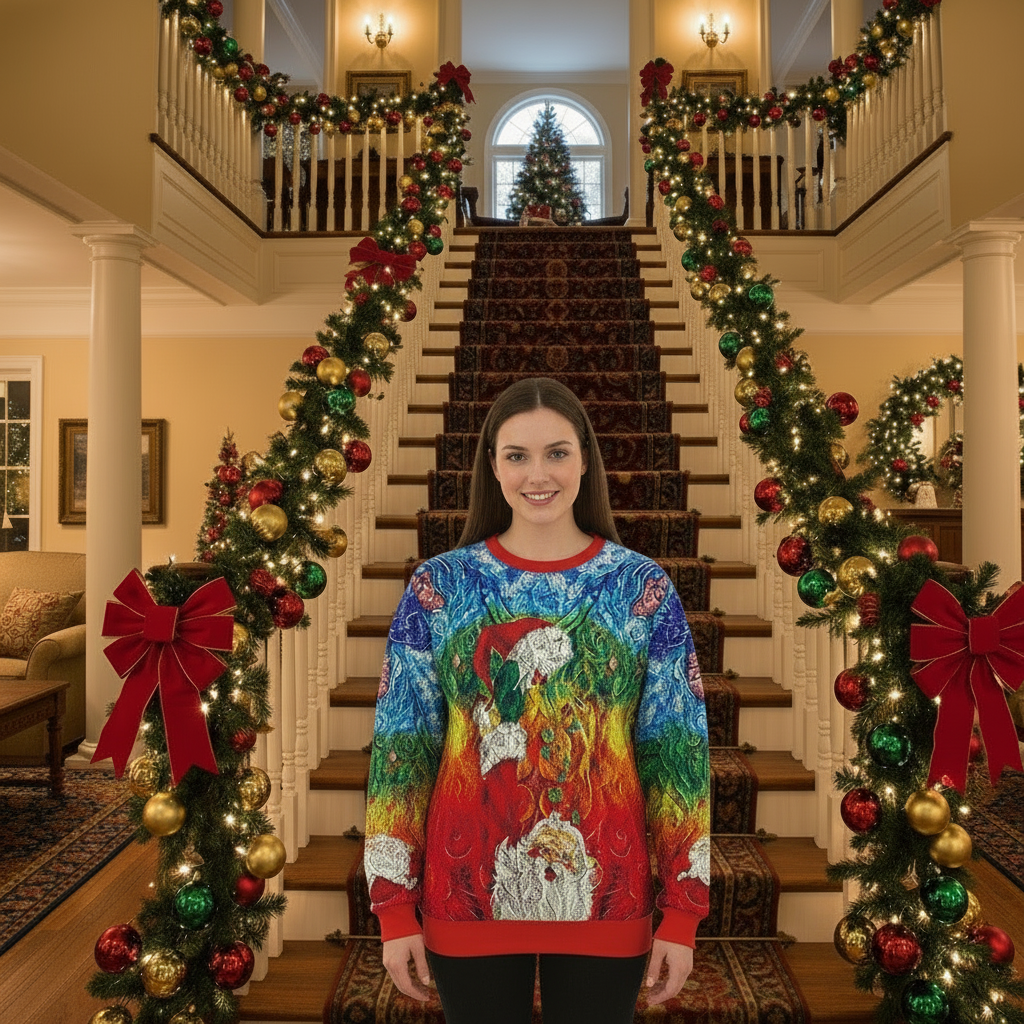 Autumn Winter Fashion Ugly Christmas Sweater Funny Pullover Women's. Men's