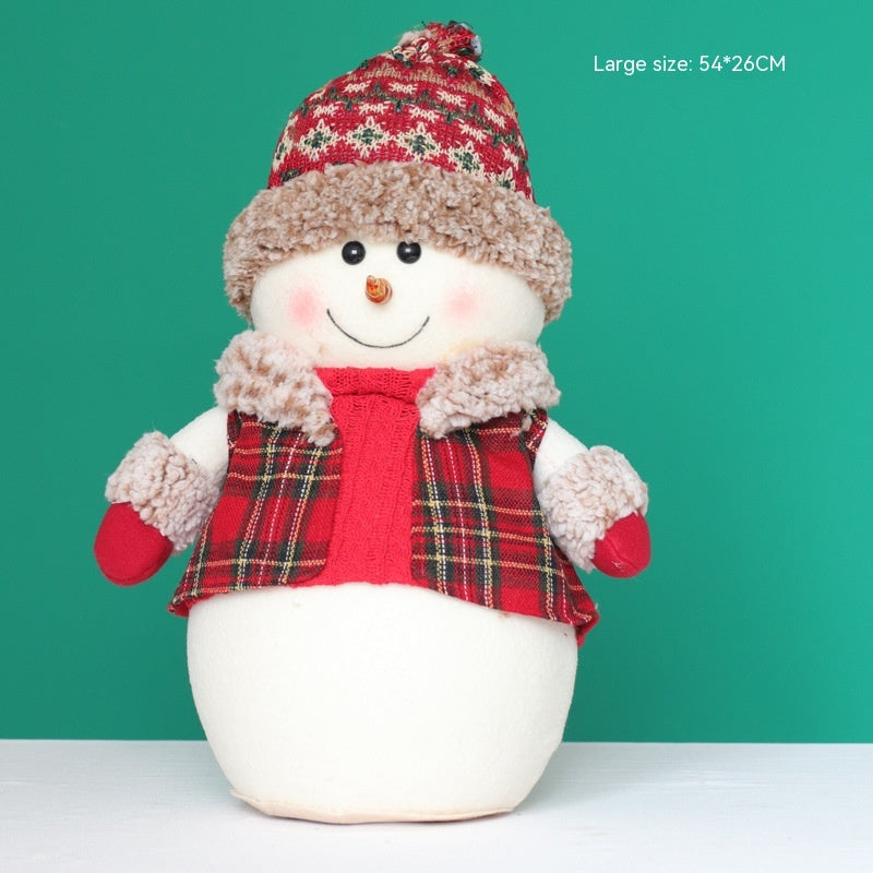 Christmas Red Fabric Retractable Long Legs