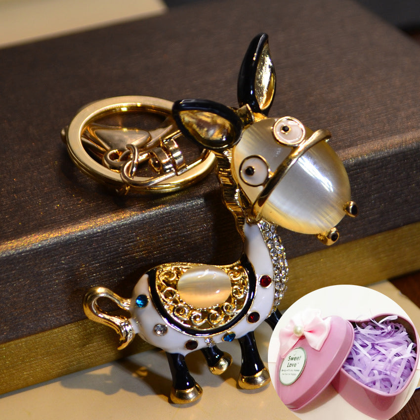 Ladies Small Cute Little Donkey Keychain