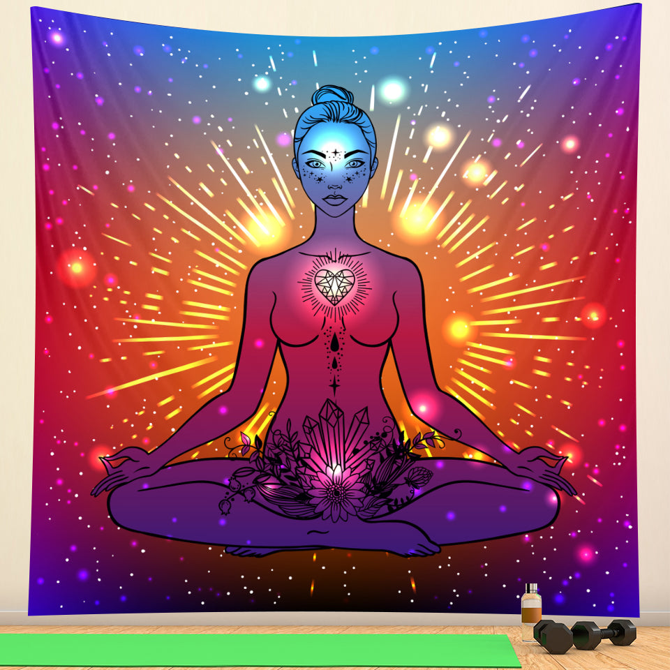 Nordic Cloth Background Wall Digital Printing Yoga Meditation Tapestry