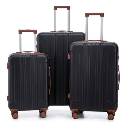 20   24  28  3 Pcs Set In ABS Spinner Wheel Luggage, Carry On Suitcase, Matching Color, TSA Combination Lock