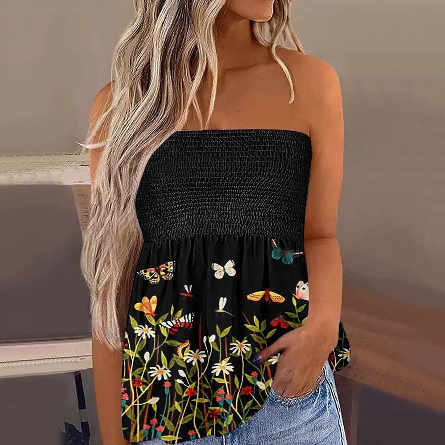 Fashion Off-the-shoulder Short Tube Top For Women