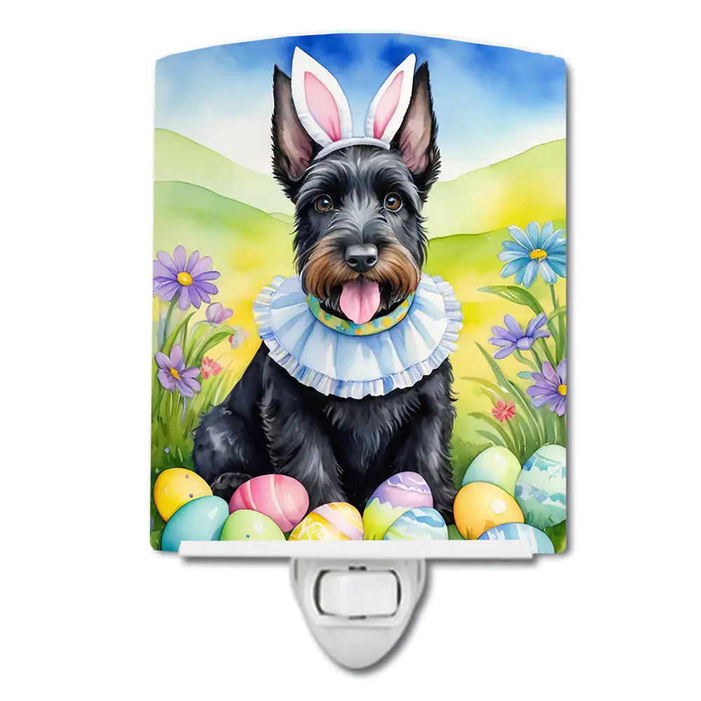 Scottish Terrier Easter Egg Hunt Ceramic Night Light