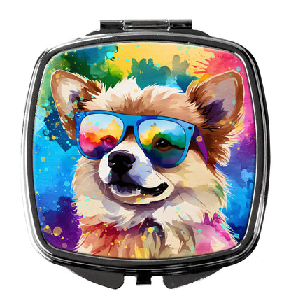 Pomeranian Hippie Dawg Compact Mirror