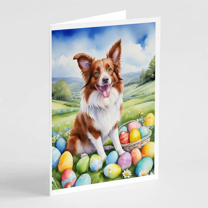 Border Collie Easter Egg Hunt Greeting Cards Pack of 8