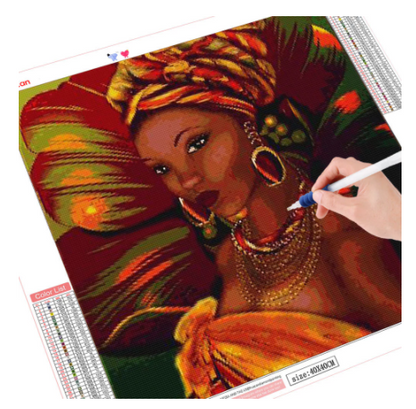 African Woman Diamond Painting