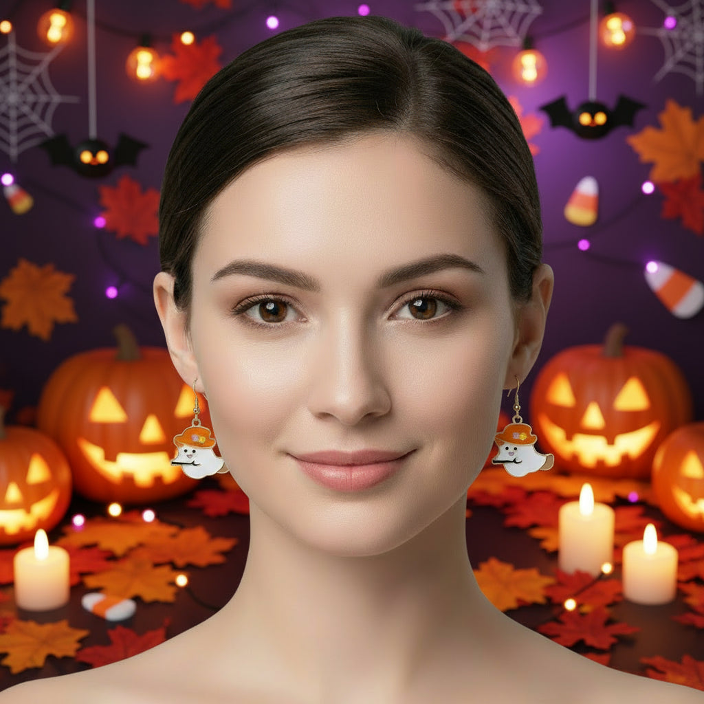 Halloween Cute Oil Drip Alloy Earrings Jewelry