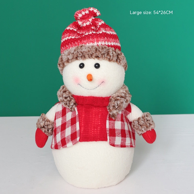 Christmas Red Fabric Retractable Long Legs