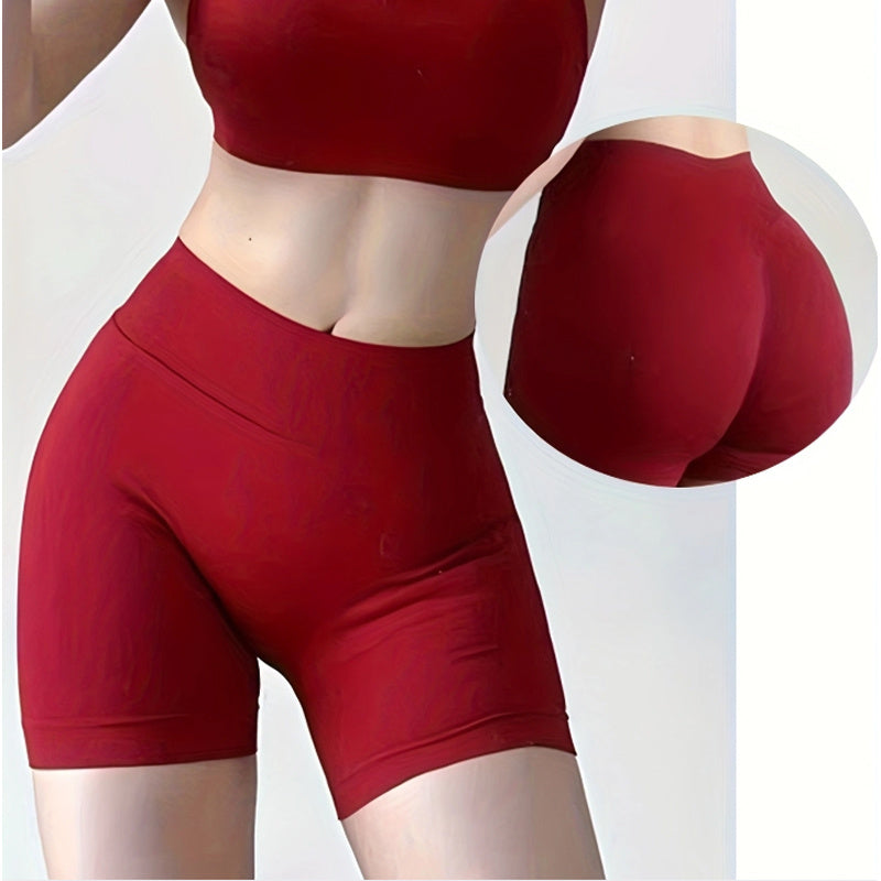 High-Waisted Yoga Shorts - Quick-Dry & Squat-Proof