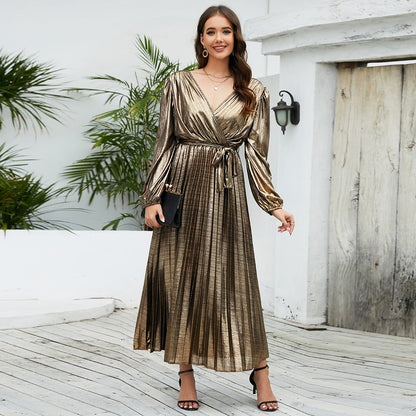 Women's Slim Fit Long Style Long Sleeve Night Dress