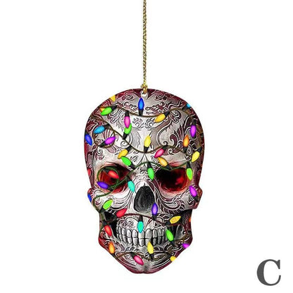 New Halloween Skull Car Pendant Acrylic Plane
