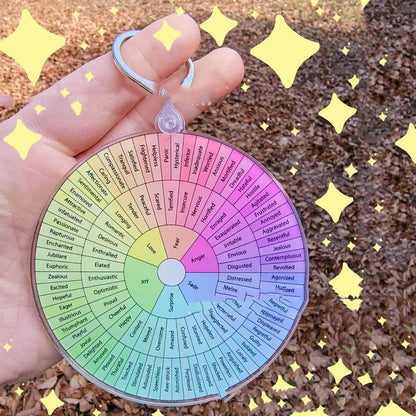 Color Feeling Wheel Double Sided Keychain