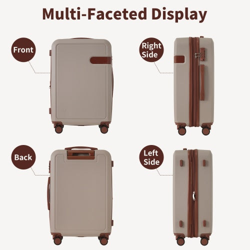 4 Piece Luggage Set With Compression Packing Cubes Expandable Spinner Wheels Lightweight Suitcase With TSA Lock 16 IN 20IN 24IN 28IN