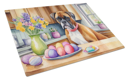 Decorating Easter Boxer Glass Cutting Board
