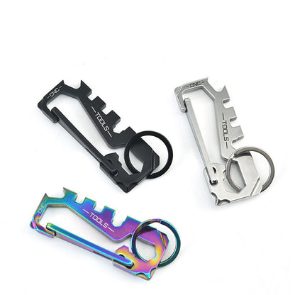Outdoor Multifunctional Stainless Steel Keychain Pendant