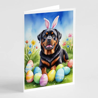Rottweiler Easter Egg Hunt Greeting Cards Pack of 8