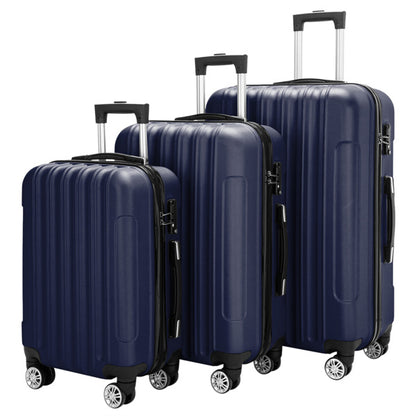 Vertical 3-in-1 Spinner Wheel With Handle Trolley Case 20in 24in 28in ABS Aluminum Alloy Classic Color - Navy Blue
