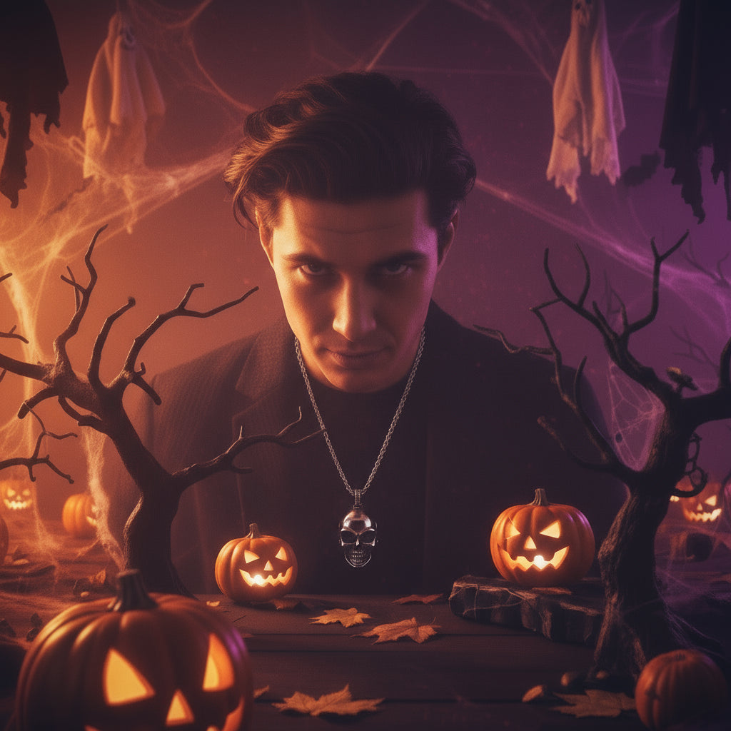 Titanium Steel Cool Skull Necklace