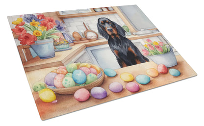 Decorating Easter Gordon Setter Glass Cutting Board