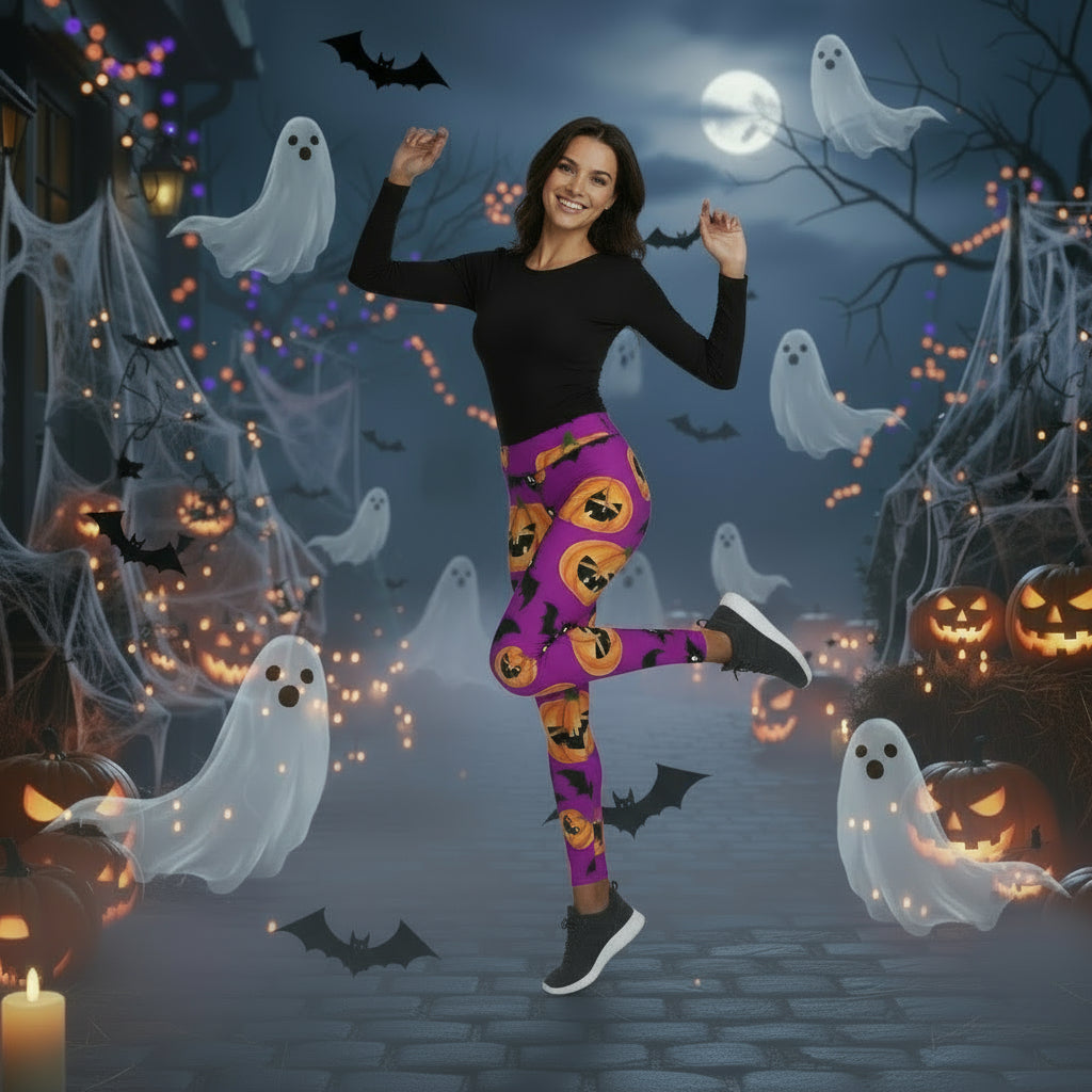 Printed Leggings Halloween Sports Yoga High Stretch Pencil Pants