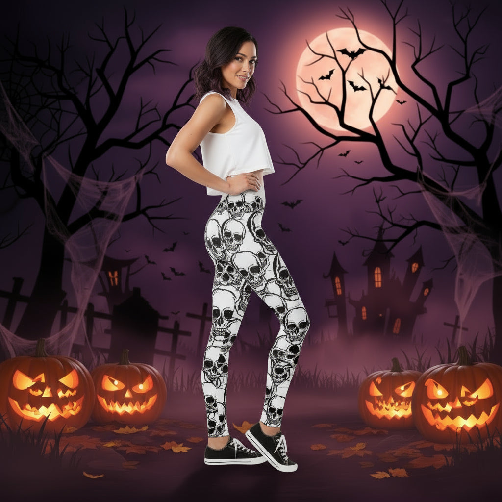 Women's Fashion Halloween High Waist Elastic Yoga Sports Leggings