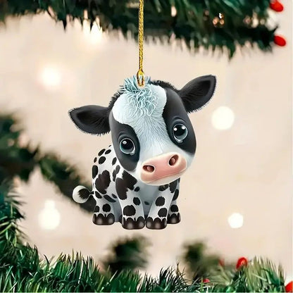 Christmas Tree Decoration Acrylic Flat Hanging Decorations