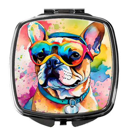 French Bulldog Hippie Dawg Compact Mirror