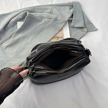 Fashionable Multi-functional PU Crossbody Casual Shoulder Bag For Daily Commuting