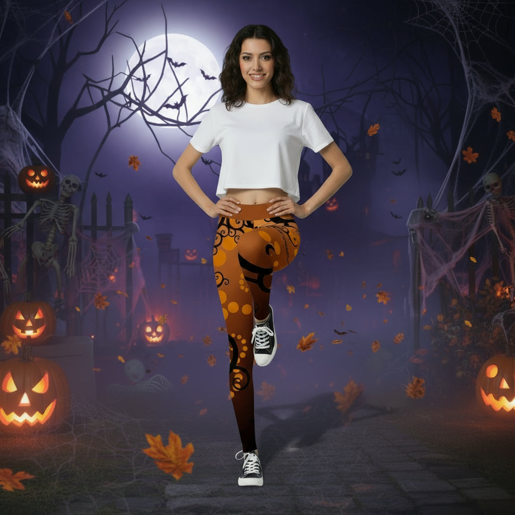 Women's Fashion Halloween High Waist Elastic Yoga Sports Leggings