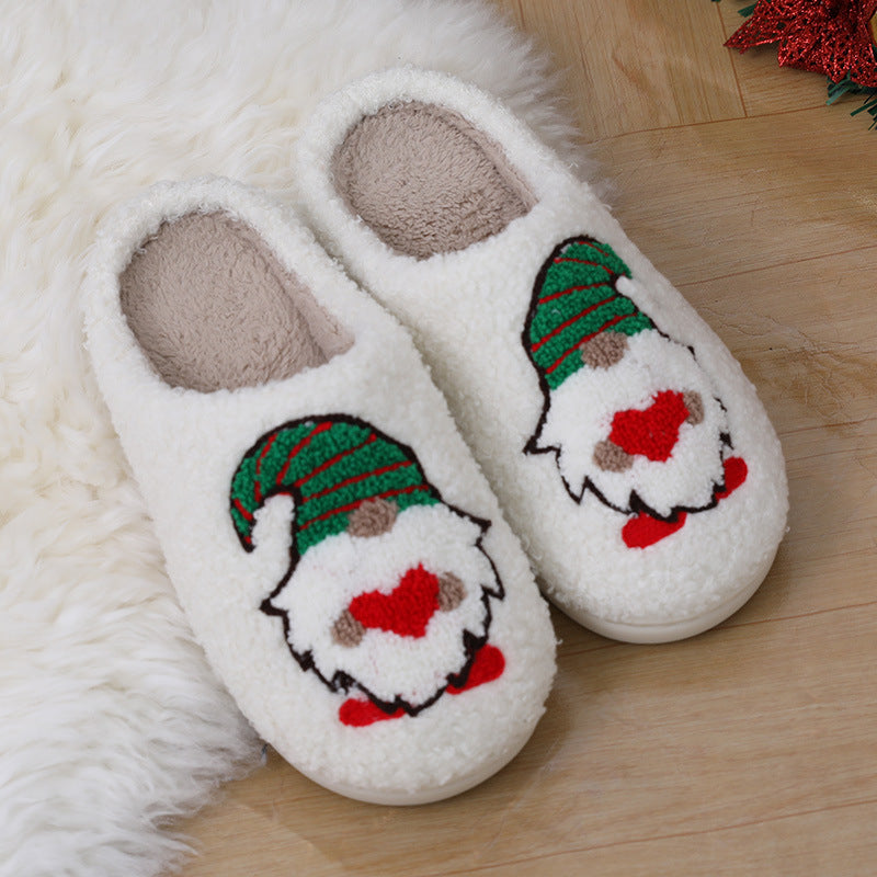 Cute Cartoon Home Couple Indoor Floor Bedroom Slipper Christmas Warm
