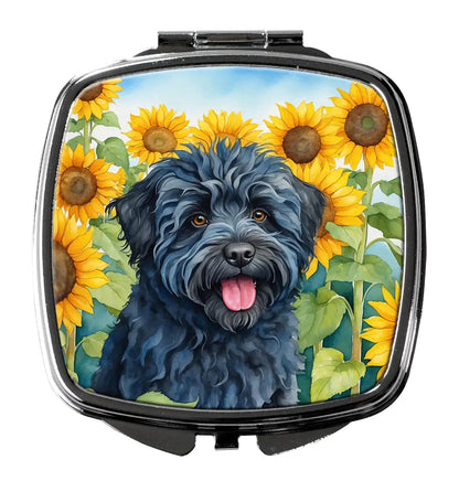 Puli in Sunflowers Compact Mirror