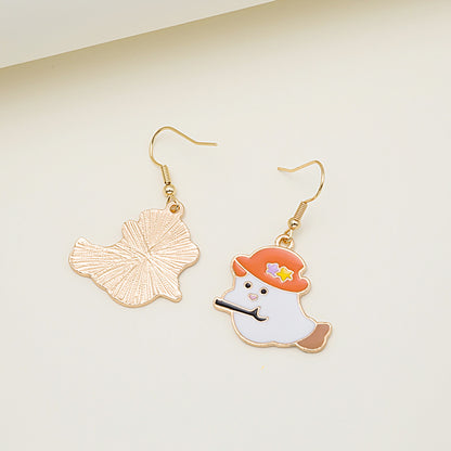 Halloween Cute Oil Drip Alloy Earrings Jewelry
